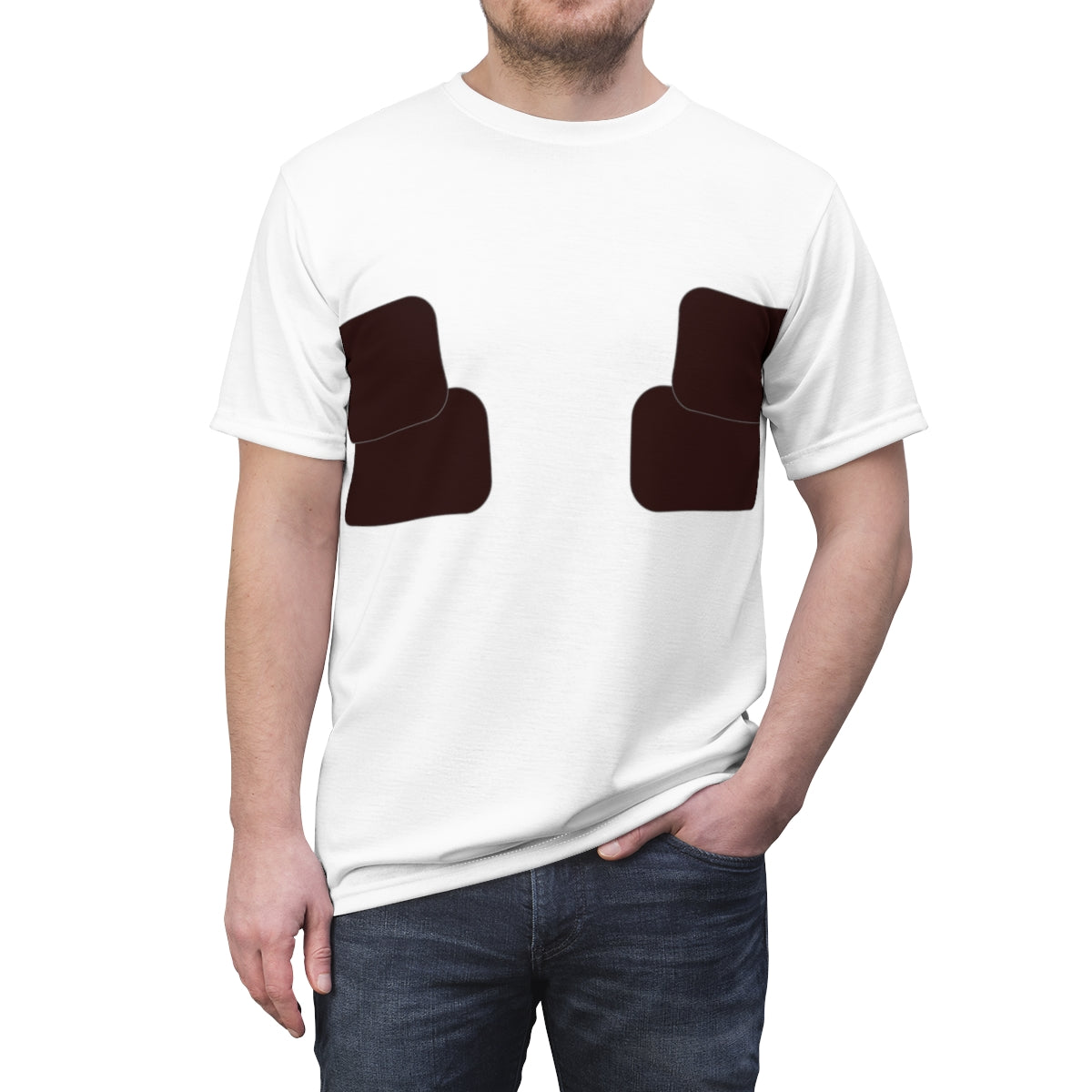 Normalisiertes Brust-Taping-T-Shirt | Hautfarbe 004 - 2 Streifen