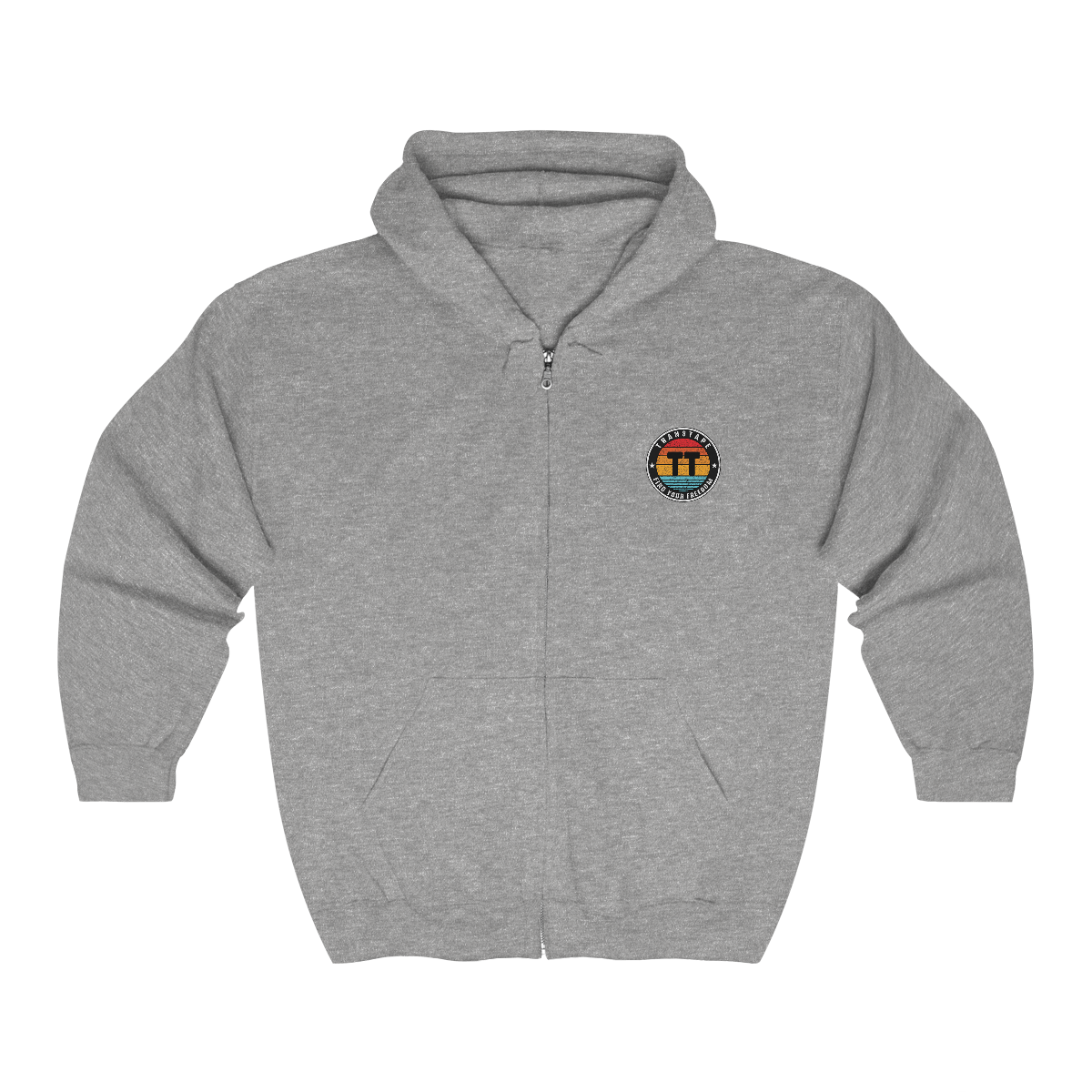 TransTape Finde Deine Freiheit Zip Kapuzenlogo Sweatshirt