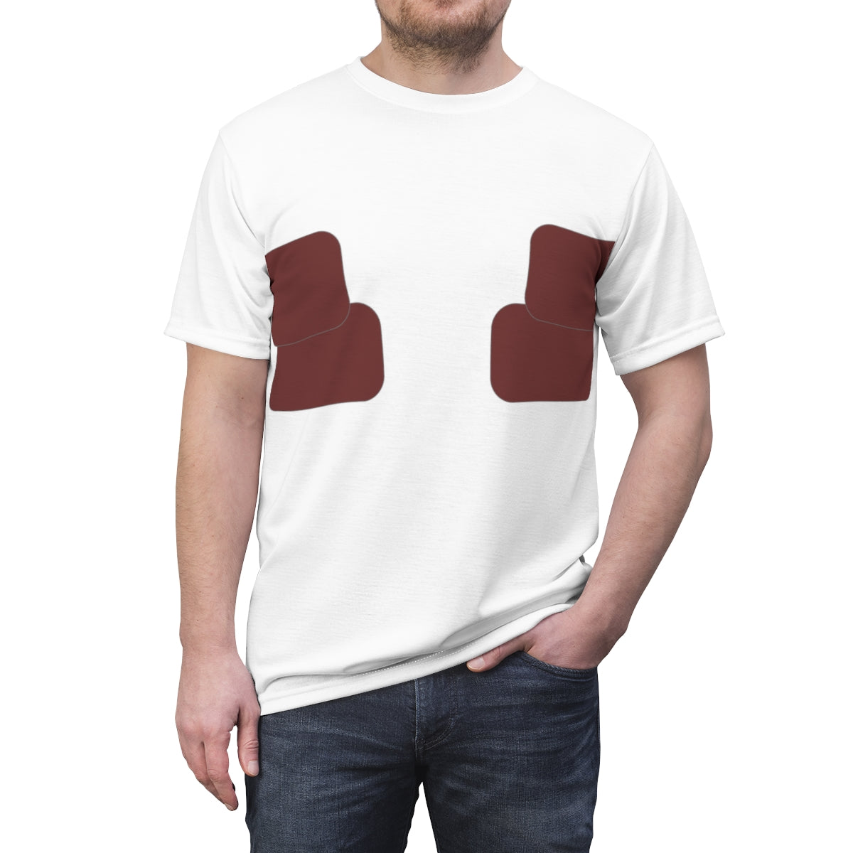 Normalisiertes Brust-Taping-T-Shirt | Hautfarbe 003 - 2 Streifen