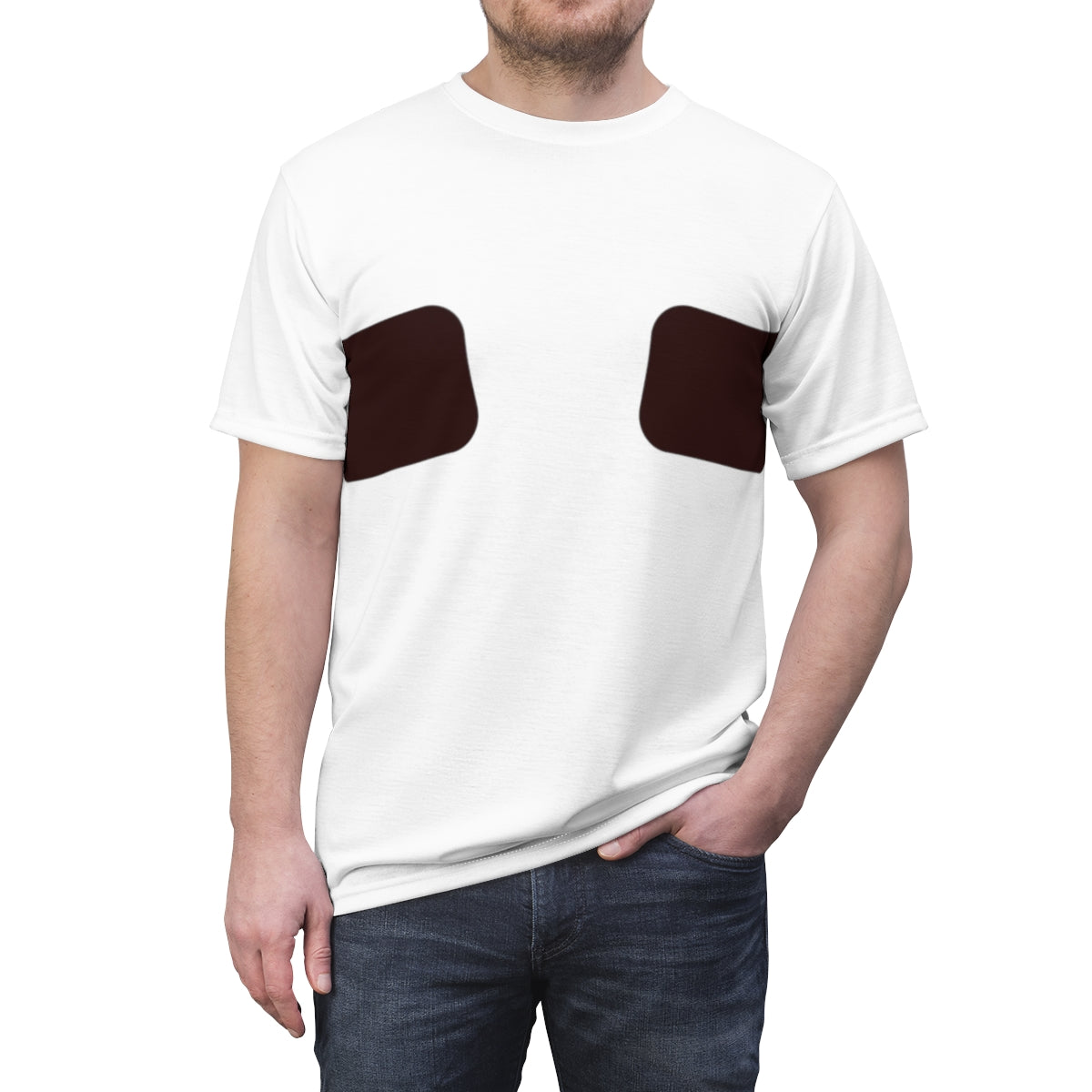 Normalisiertes Brust-Taping-T-Shirt | Hautfarbe 004 - 1 Streifen