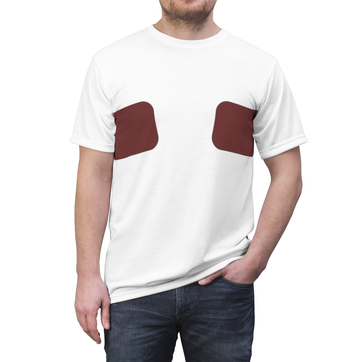 Normalisiertes Brust-Taping-T-Shirt | Hautfarbe 003 - 1 Streifen